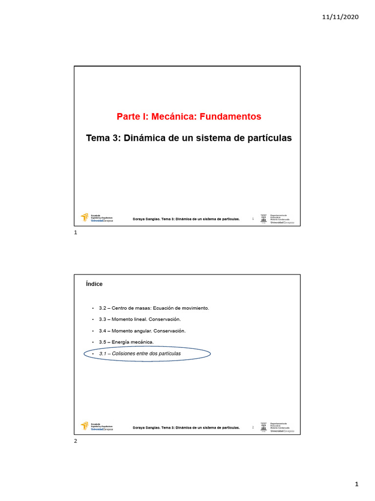 03 Tema 3 Física I Grupo 812 OK | PDF | Ciencia y matemáticas