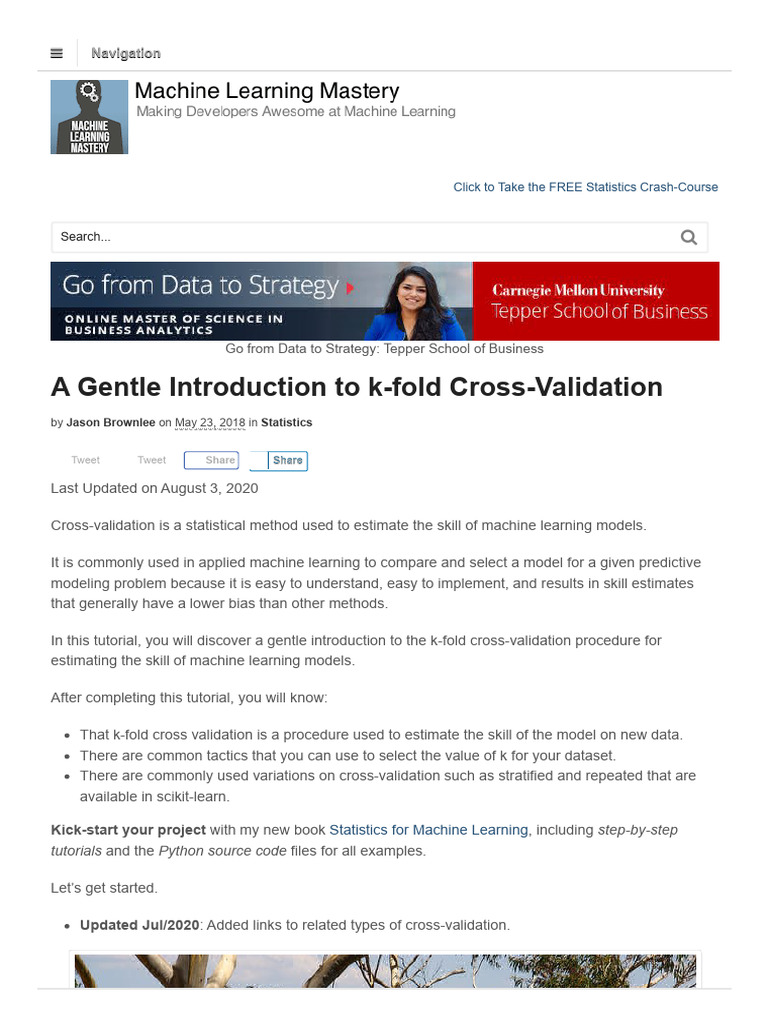 Understanding k-Fold Cross-Validation | PDF | Cross Validation ...