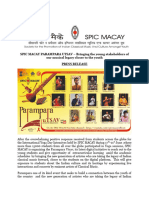 SPIC MACAY Parampara Utsav-21st June - Press Release English