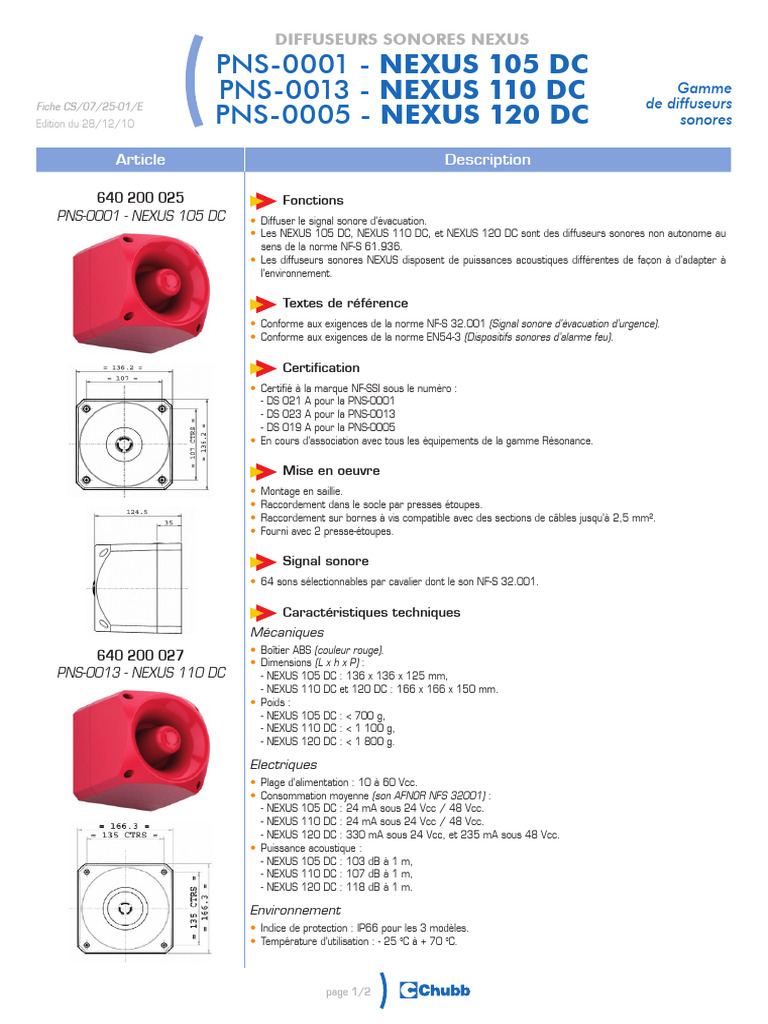 diffuseurs-sonores-nexus-105-dc-pdf
