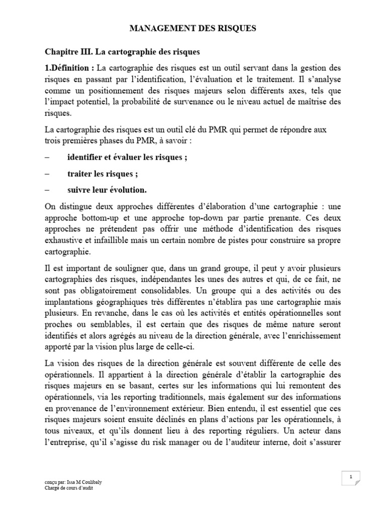 Cartographie des Risques : Guide Pratique | PDF | Risque | Audit