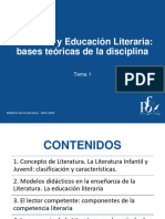 Didactica LIteratura - PRIMARIA - Tema 1 - 2022 - 23