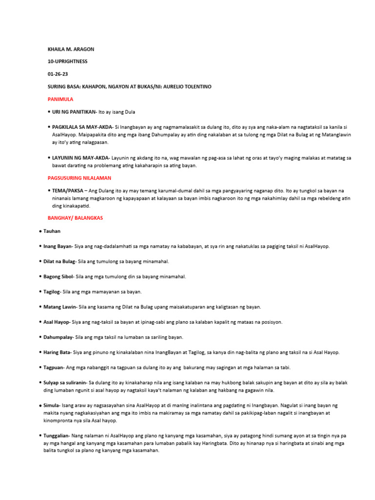 Suring Basa - Dula | PDF
