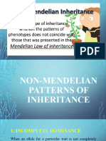 Non Mendelian Patterns of Inheritance