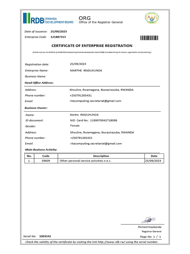 Generate and Display Enterprise Normal Report | PDF