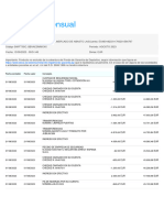 BBVA Lista de Movimientos Agosto