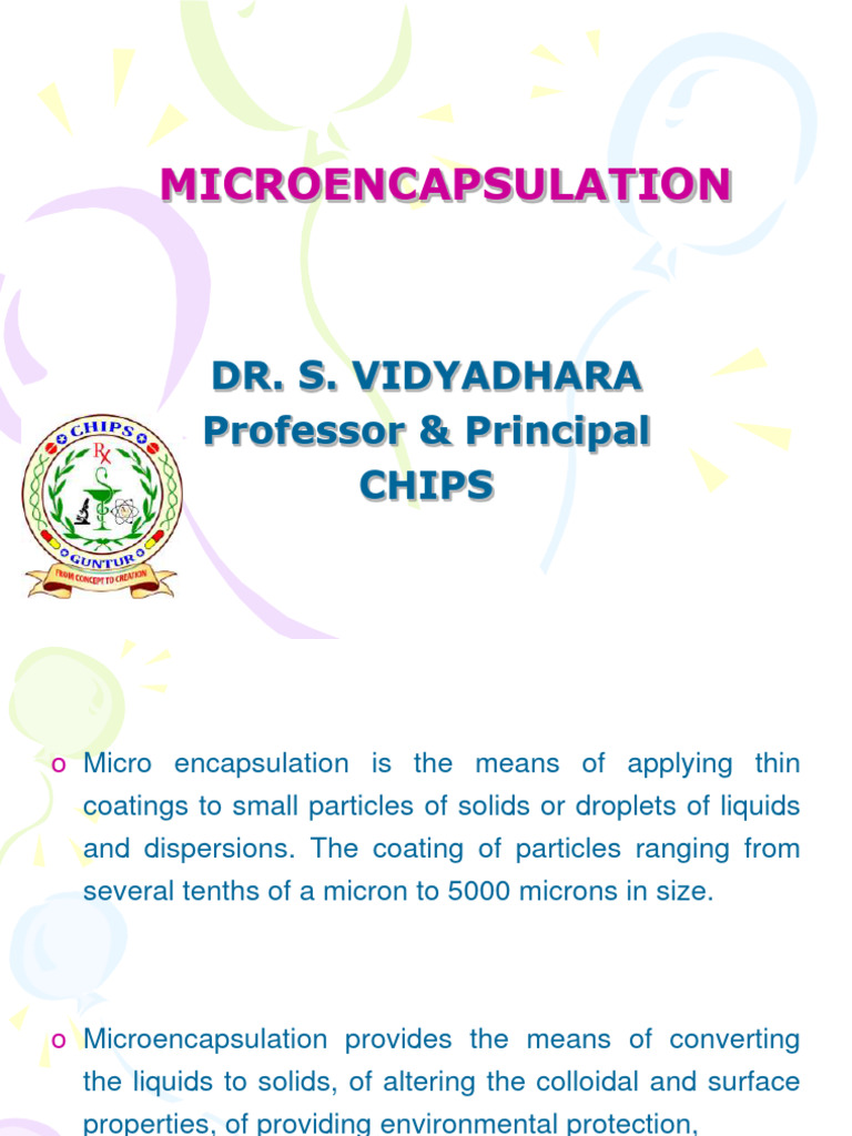 MICROENCAPSULATION | PDF | Science & Mathematics