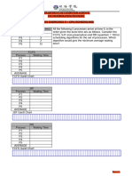 CPU Scheduling Exercise Problem 3 Solution