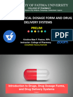 Introduction To Drugs, Drug Dosage Forms, and Drug Delivery Systems-1