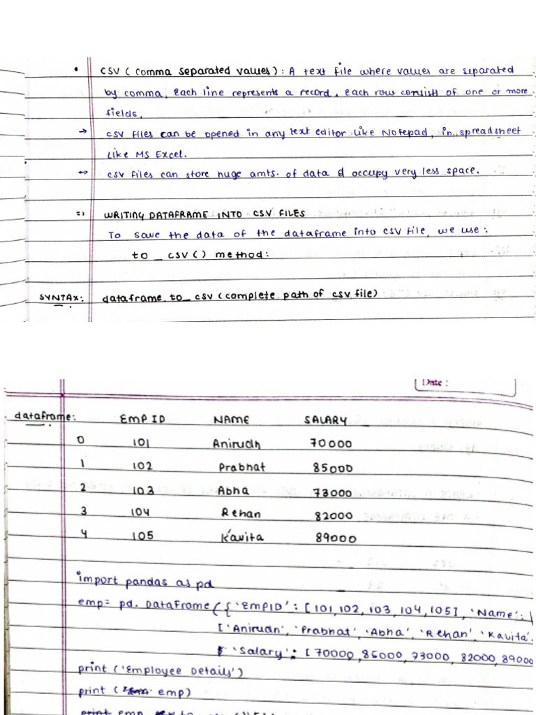 CSV Files + Matplotlib | PDF