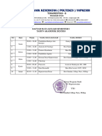 Jadwal Kuliah Perawat 2023