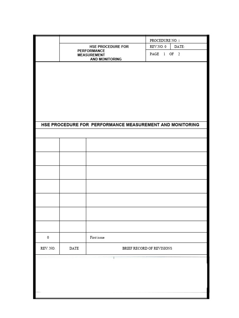 HSE Performance Measurement Procedure | PDF | Business | Computers