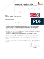 Circular No. 31 Comunicado Bingo Bazar, Citación A Padres de Familia y Receso Escolar