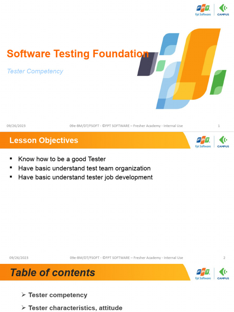 Tester Competency and Job Overview | PDF | Software Testing | Software ...