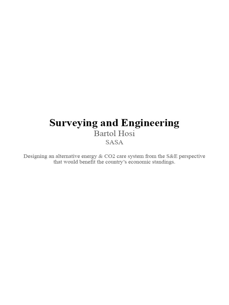 Designing an alternative energy co2 care system from the surveying