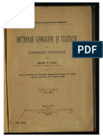 00 Dicţionar Geografic Şi Statistic Al Judeţului Covurluiŭ, Moise N. Pacu, 1892