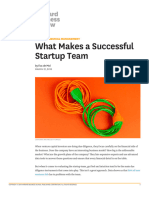 What Makes A Successful Startup Team