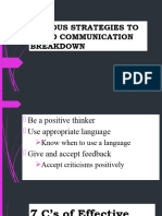 7 Various Strategies to Avoid Communication Breakdown