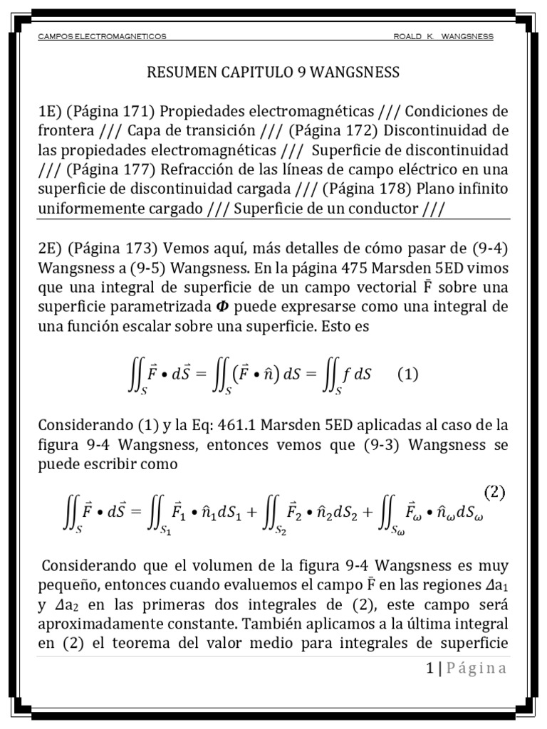 Resumen Capitulo 9 Wangsness | PDF