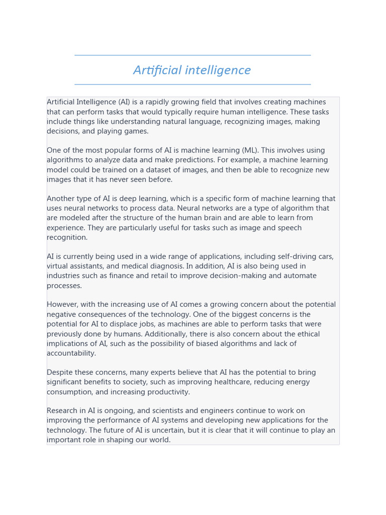 Artificial Intelligence | PDF