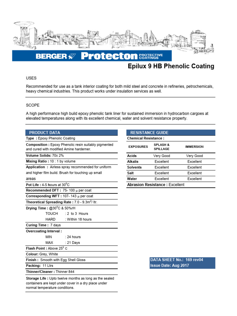 DS Epilux 9 HB Phenolic Coating F15 PDF Epoxy Concrete