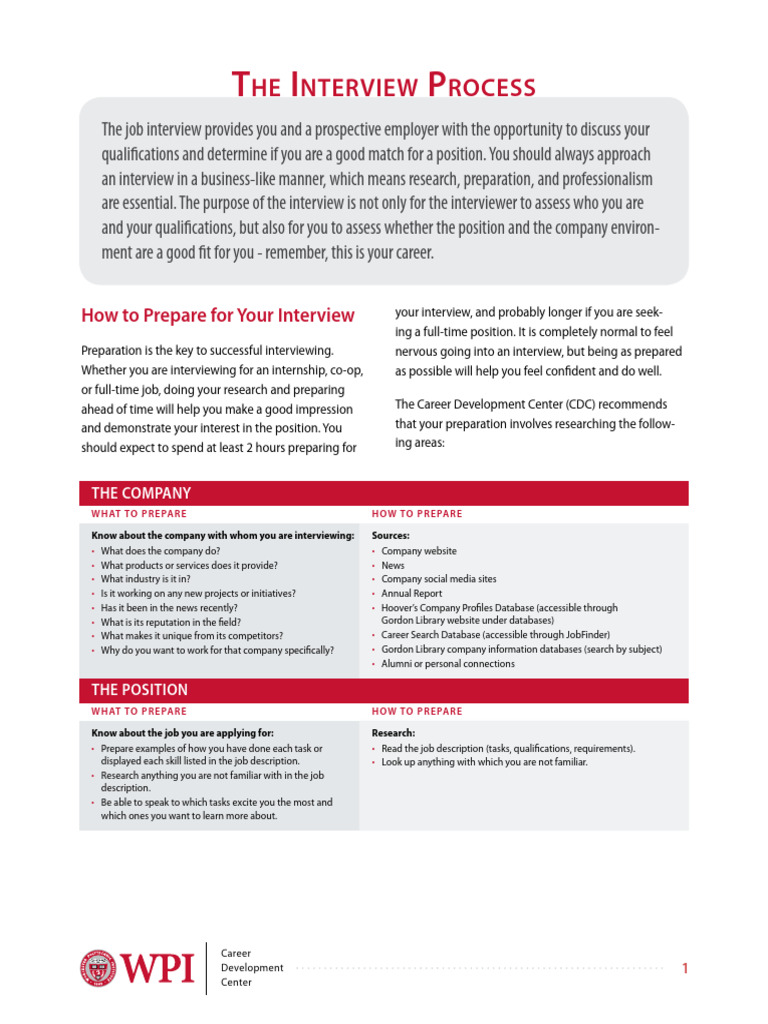 Interview Process | PDF