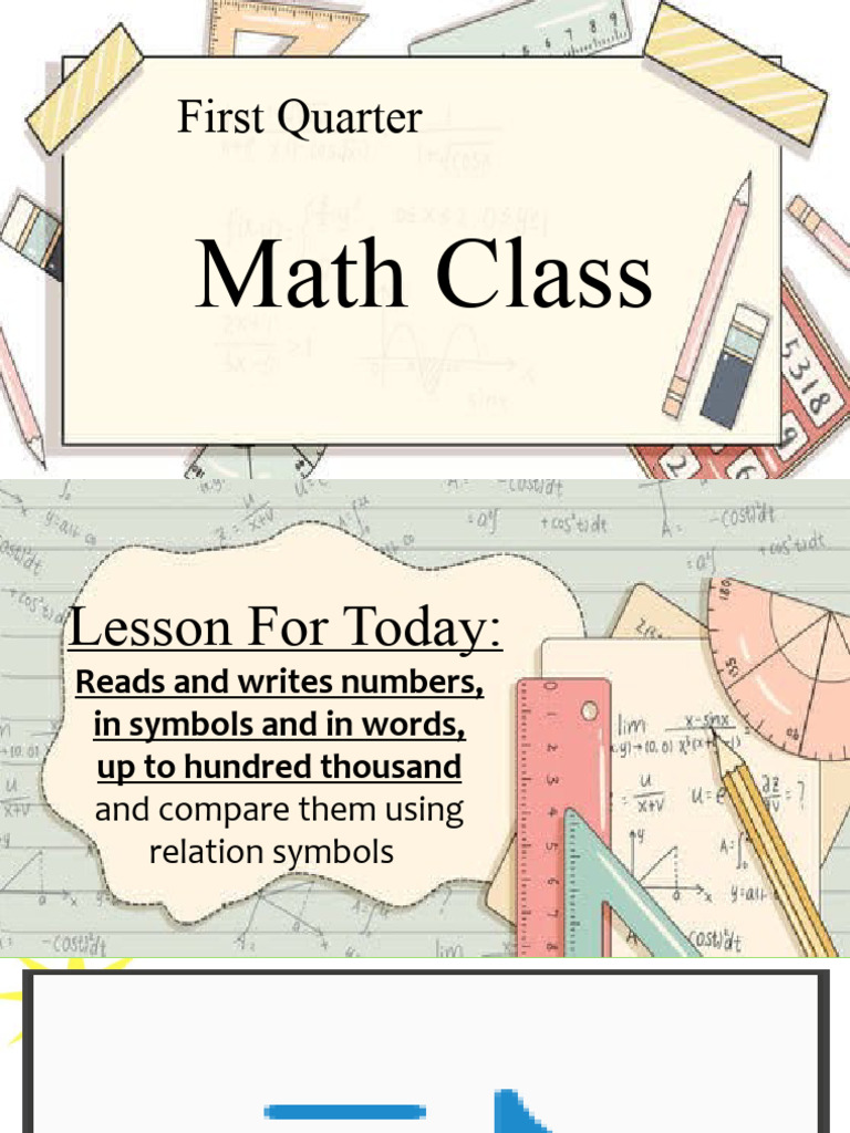 First Quarter: Math Class | PDF | Teaching Methods & Materials | Computers
