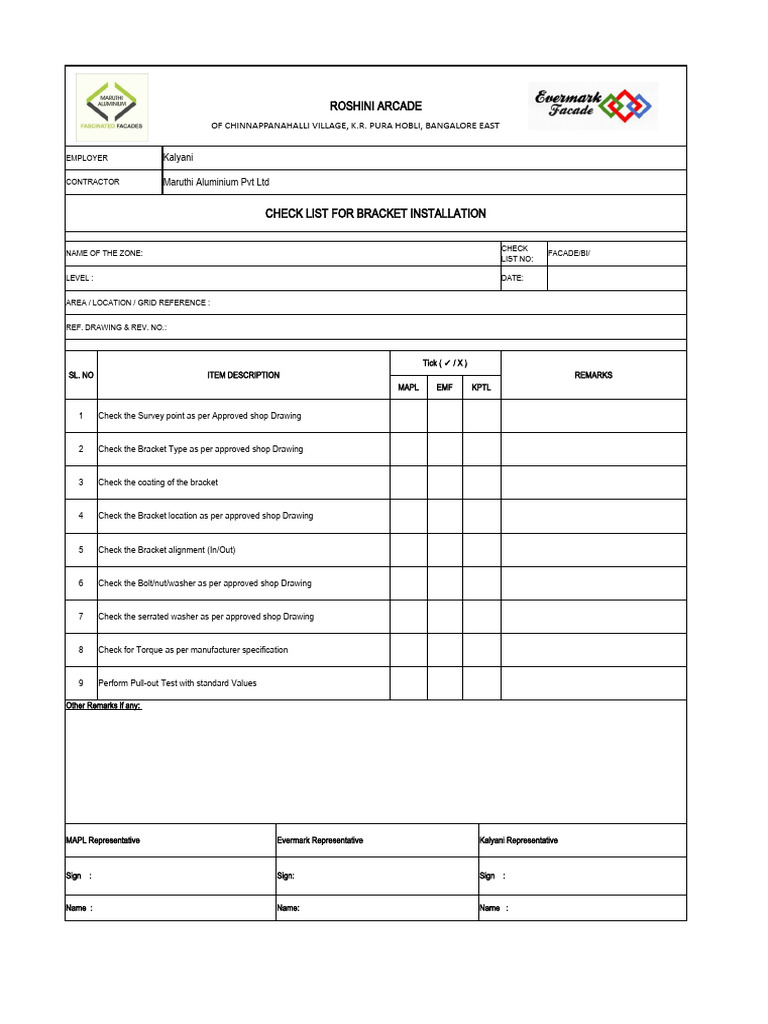 Checklist For Water Test PDF