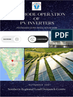 Draft Report On Night Mode Operation (Trial) of PV Inverters