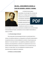 El Problema Del Conocimiento Desde La Fenomenologia de Hus