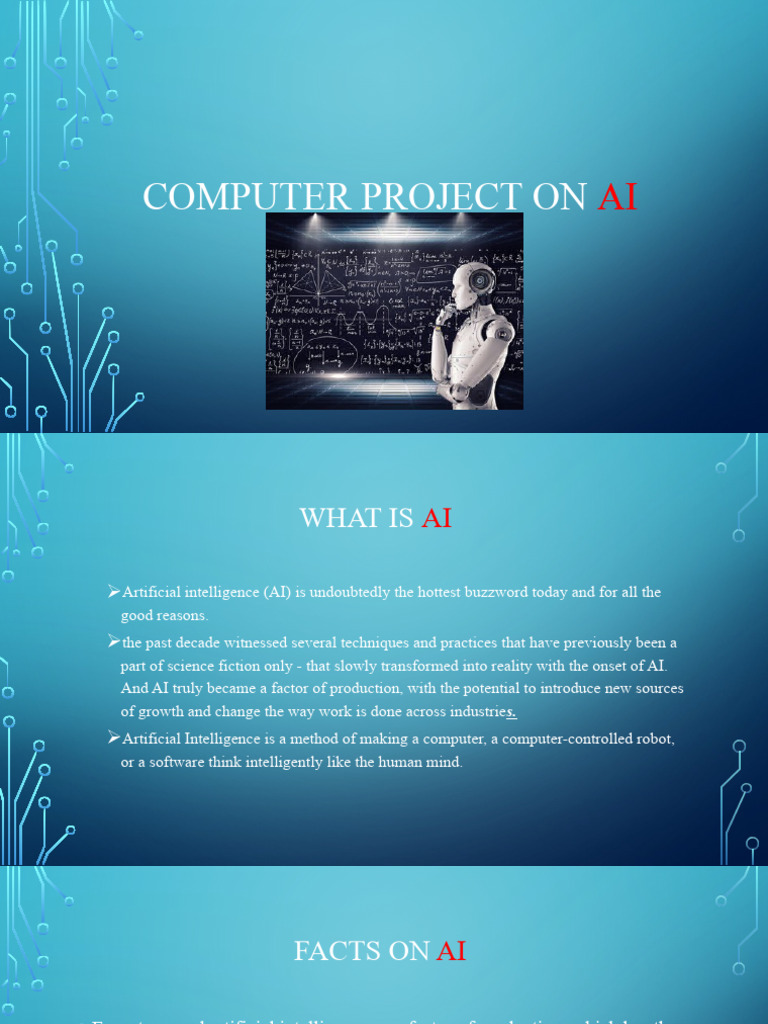 Computer Project On Ai | PDF | Artificial Intelligence | Intelligence ...