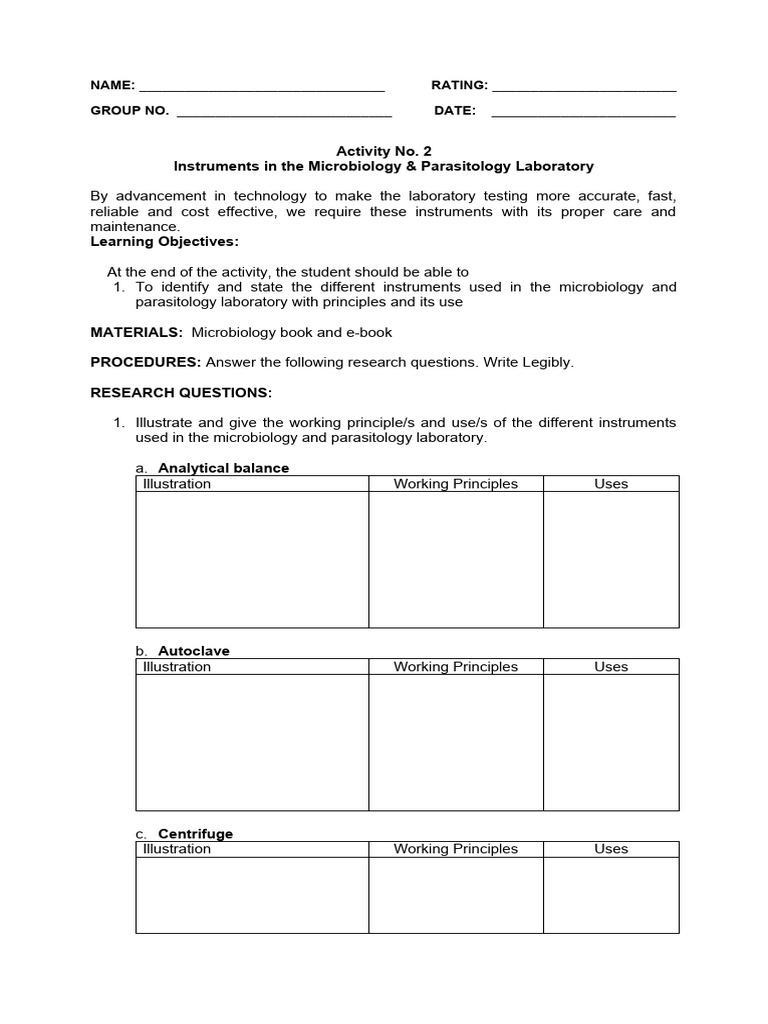 Microbiology Lab Instruments Overview | PDF | Science & Mathematics ...