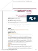 La Educación Superior en Colombia - Situación Actual y Análisis de Eficiencia1