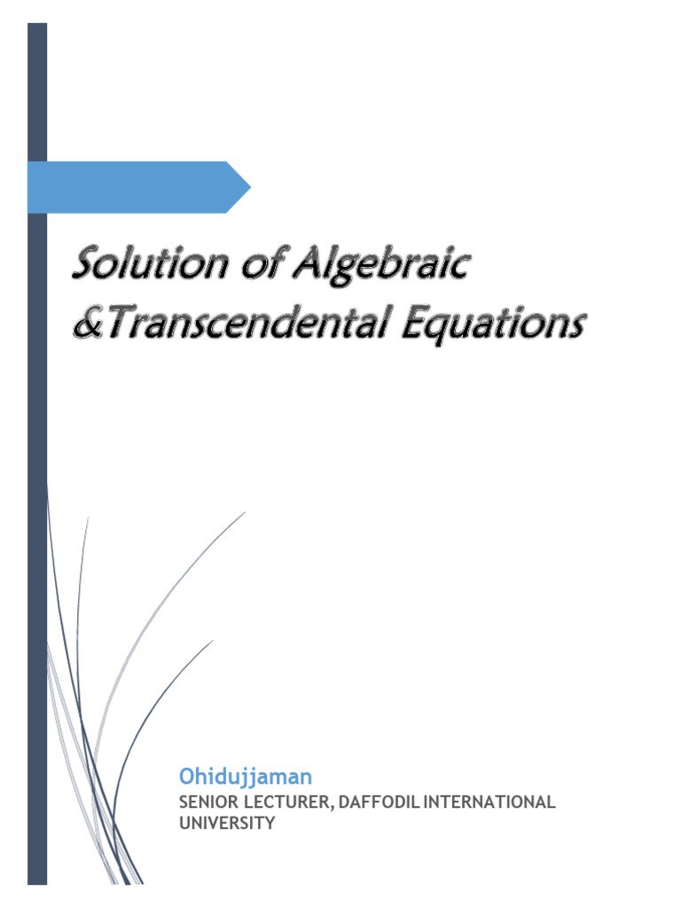 Solution of Algebric Trancendental Equation | PDF | Equations ...