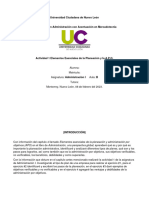 Administración I Actividad 1 Elementos Esenciales de La Planeación y La A.P.O.