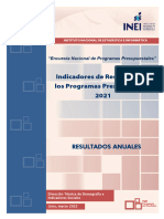 ENAPRES Indicadores de Programas Presupuestales 2021