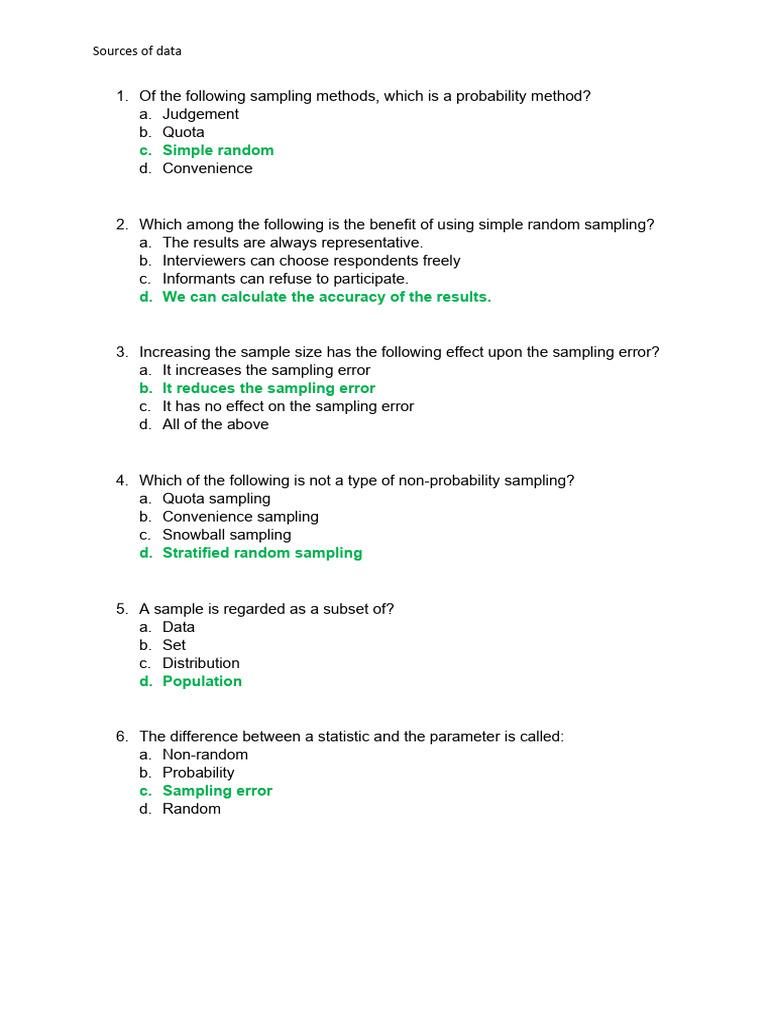 Chapter-3 Sources of Data | PDF