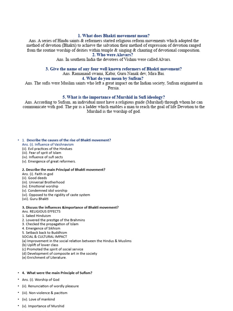 History Bhakti Sufi and Traditions | PDF | Bhakti | Bhakti Movement