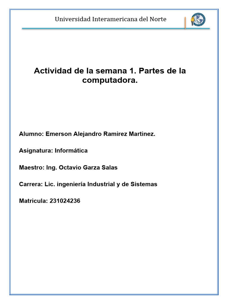 Partes esenciales de una computadora | PDF | Hardware de la computadora ...