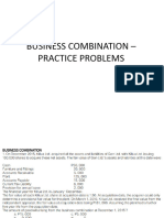 Business Combination Practice Problems