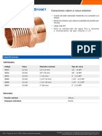 CONECTOR DE COBRE ROSCA EXT Ficha Familia