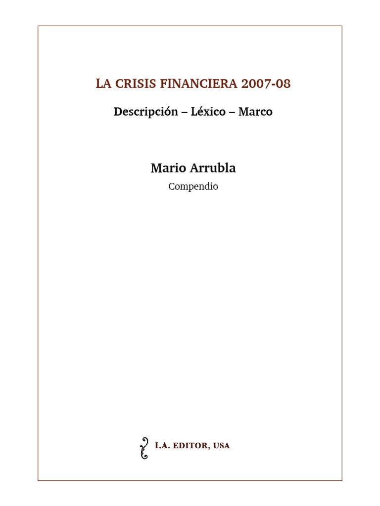 Análisis de la Crisis Financiera 2007-08 | PDF | Bancos | Opción (Finanzas)