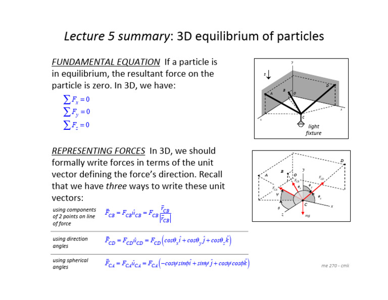 Lecture05 3D Equilibrium | PDF | Physics | Mathematical Physics