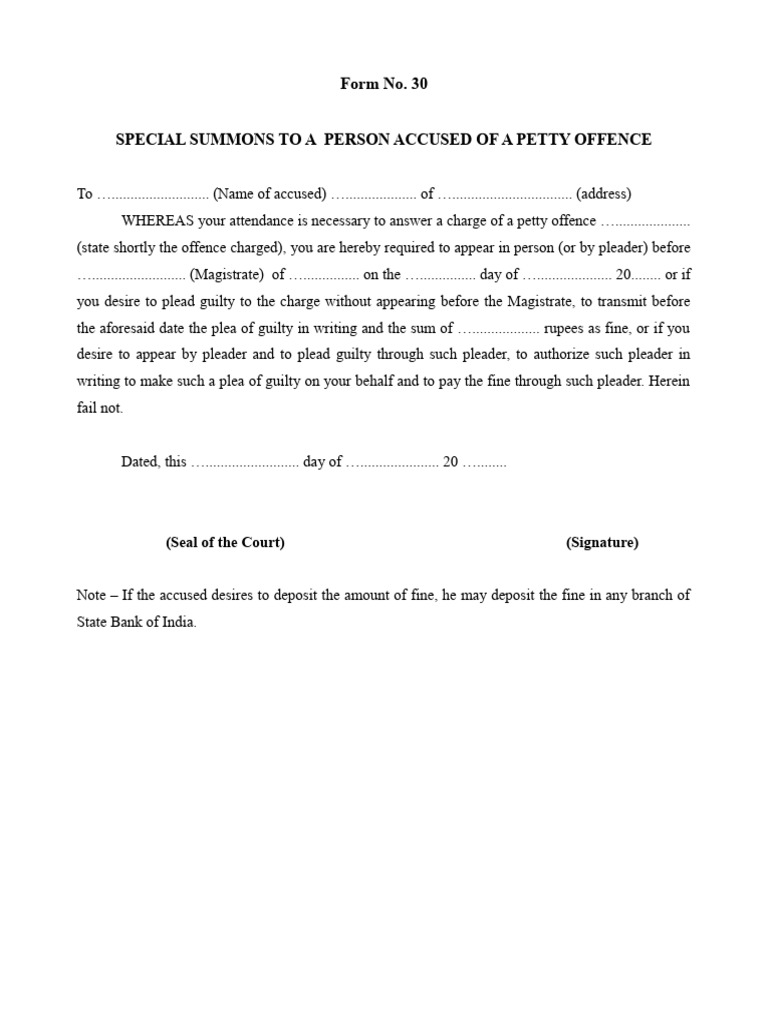 Form No 30 Pdf | Rto Form 30 Download – WIYOI