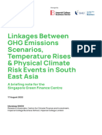 Linkages Between GHG Emissions Scenarios Temperature Rises Physical Climate Risk Events in South East Asia Briefing Note