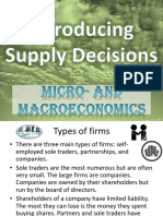 Micro - and Macroeconomics - 6 - Introducing Supply Decisions