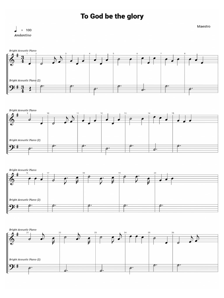 To God Be The Glory | PDF