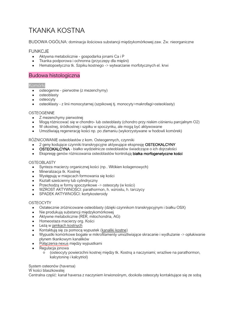 Tkanka Kostna PDF