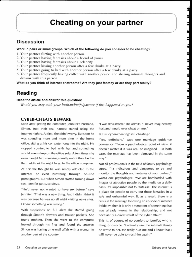 Cheating On Your Partner PDF