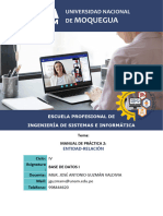 Escuela Profesional de Ingeniería de Sistemas E Informática: Entidad-Relación